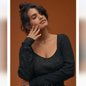 Sparkle knit Anthropologie sweater